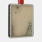 Karte von Leelanau County, Michigan Ornament Aus Metall (Rechts)