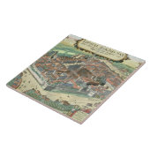 Karte von Leipzig, von "Civitates Orbis Terrarum" Fliese (Seite)