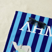 Karte von Lemnos auf Griechisch Strandtuch (Beispiel)