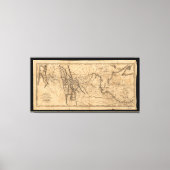 Karte von Lewis & Clark's Across Western America 1 Leinwanddruck (Vorderseite)
