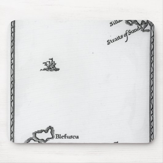 Karte von Lilliput und von Blefuscu Mousepad (Vorne)