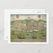 Karte von Lissabon, von "Civitates Orbis Terrarum" (Vorne/Hinten)