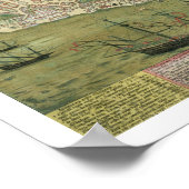 Karte von Lissabon, von "Civitates Orbis Terrarum" Poster (Ecke)