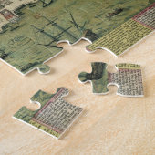 Karte von Lissabon, von "Civitates Orbis Terrarum" Puzzle (Seite)