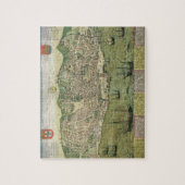 Karte von Lissabon, von "Civitates Orbis Terrarum" Puzzle (Vertikal)