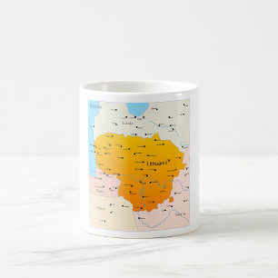 Karte von Litauen Kaffeetasse