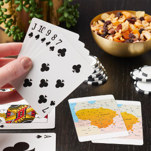 Karte von Litauen Spielkarten