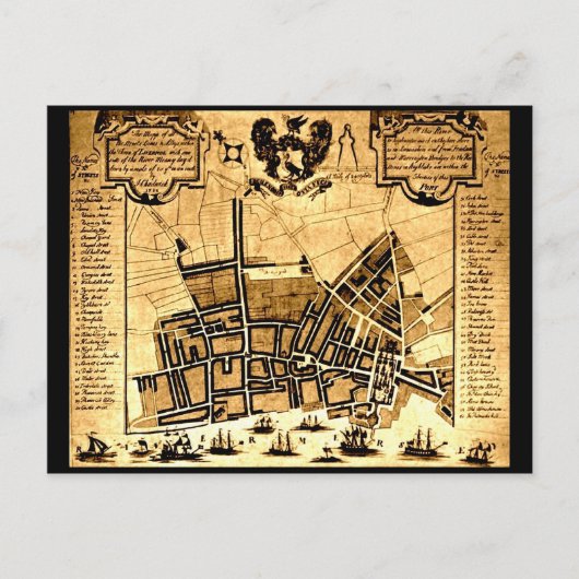 Karte von Liverpool, 1725 (Vorderseite)