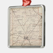 Karte von Logan County Silbernes Ornament (Links)