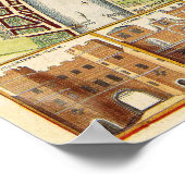 Karte von London England aus dem 17. Jahrhundert v Poster (Ecke)