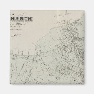 Karte von Long Branch, NJ Magnet