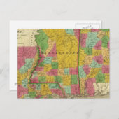 Karte von Louisiana, Mississippi und Alabama (Vorne/Hinten)