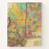 Karte von Louisiana Mississippi und Alabama Notizblock (Rückseite)