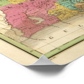 Karte von Louisiana Mississippi und Alabama Poster (Ecke)