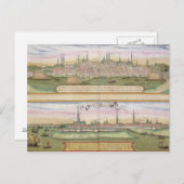 Karte von Lubeck und Hamburg, von 'Civitates Orbis (Vorne/Hinten)