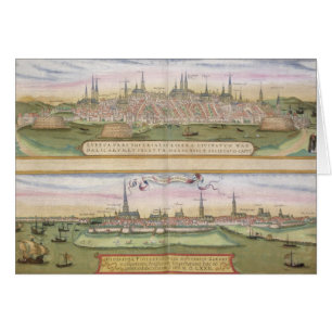 Karte von Lübeck und von Hamburg, von 'Civitates