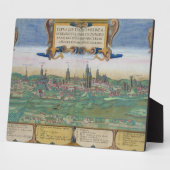 Karte von Lublin, von "Civitates Orbis Terrarum" v Fotoplatte (Seite)