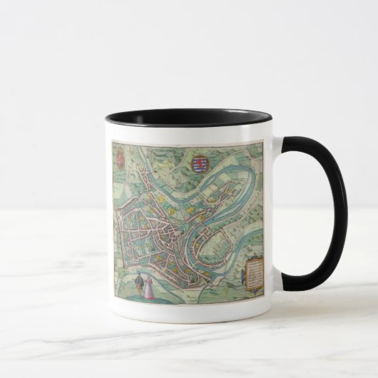 Karte von Luxemburg, von 'Civitates Orbis Terrarum Tasse (Rechts)