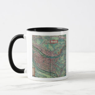 Karte von Lyon, von "Civitates Orbis Terrarum" Tasse
