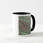 Karte von Lyon, von "Civitates Orbis Terrarum" Tasse (VorderseiteRechts)