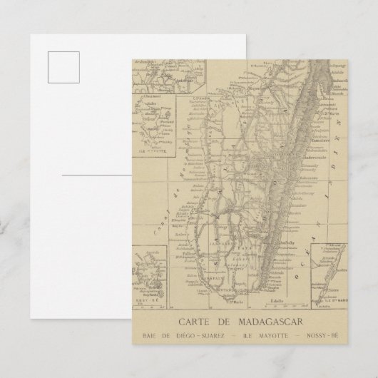 Karte von Madagaskar (Vorne/Hinten)