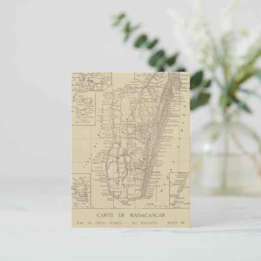 Karte von Madagaskar (Stehend Vorderseite)
