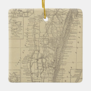 Karte von Madagaskar Keramikornament
