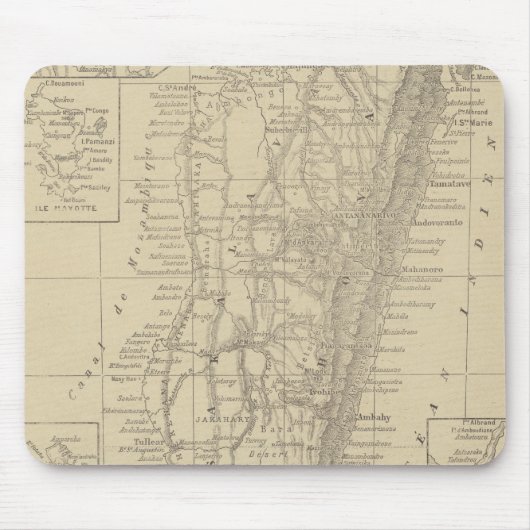 Karte von Madagaskar Mousepad (Vorne)