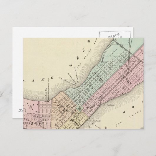 Karte von Madison, Wisconsin (Vorne/Hinten)