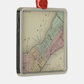 Karte von Madison, Wisconsin Ornament Aus Metall (Rechts)