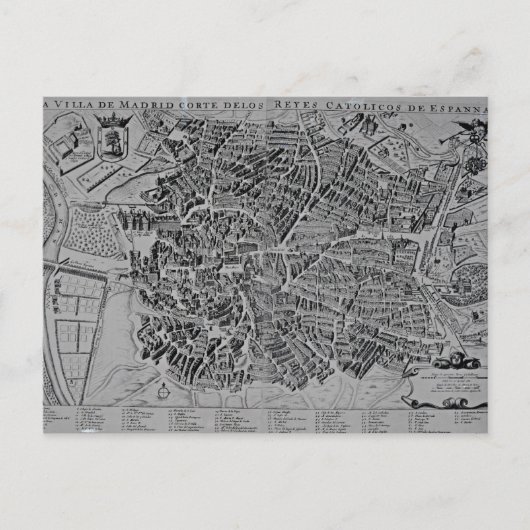 Karte von Madrid (Vorderseite)