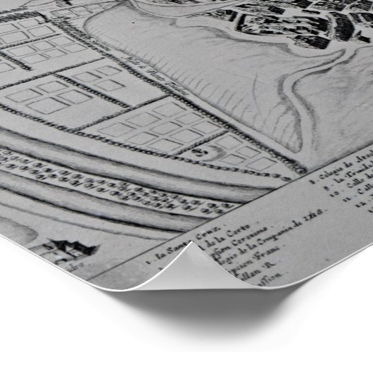 Karte von Madrid Poster (Ecke)