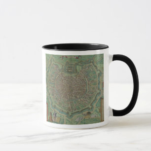 Karte von Mailand, von "Civitates Orbis Terrarum" Tasse