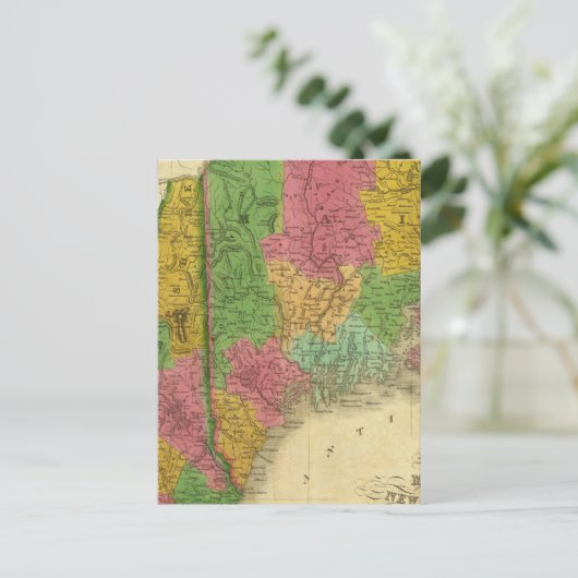 Karte von Maine, New Hampshire und Vermont (Stehend Vorderseite)