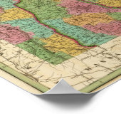 Karte von Maine New Hampshire und Vermont Poster (Ecke)