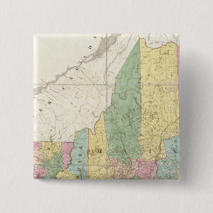 Karte von Maine, New Hampshire, Vermont Button