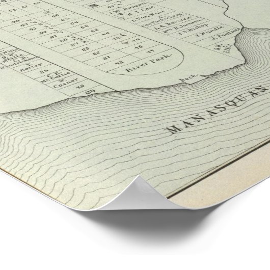 Karte von Manasquan, New Jersey Poster (Ecke)