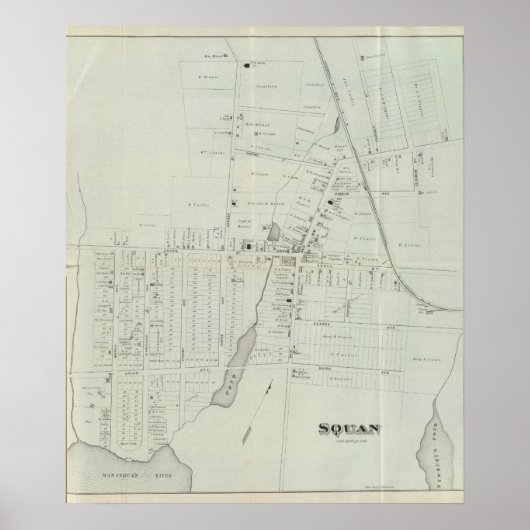 Karte von Manasquan, New Jersey Poster (Vorne)