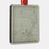 Karte von Manasquan, New Jersey Silbernes Ornament (Rechts)
