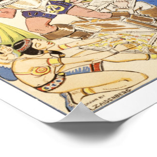 Karte von Manhattan von 1789 - 1939 Poster