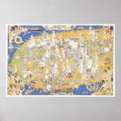 Karte von Manhattan von 1789 - 1939 Poster (Vorne)