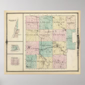 Karte von Marquette Landkreis & Westfield Poster (Vorne)