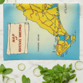 Karte von Martha's Vineyard  Geschirrtuch (Gefaltet)