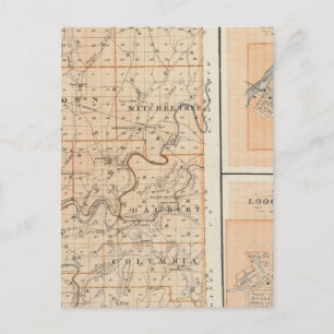Karte von Martin Landkreis mit Shoals, Loogootee