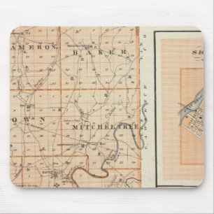 Karte von Martin Landkreis mit Shoals, Loogootee Mousepad