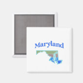 Karte von Maryland Magnet (Vorderseite/Rückseite)