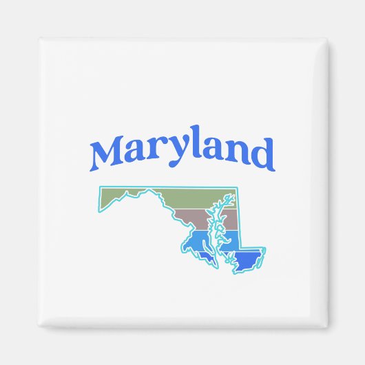 Karte von Maryland Magnet (Vorne)