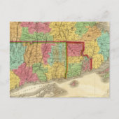 Karte von Massachusetts Connecticut und Rhode Isla (Vorderseite)