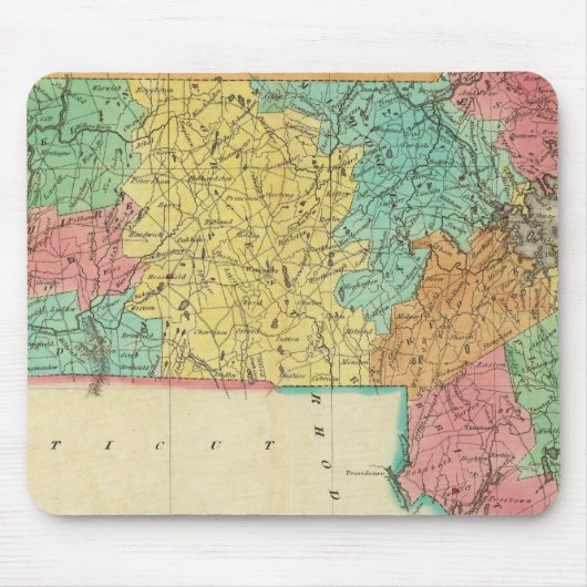 Karte von Massachusetts Mousepad (Vorne)
