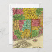 Karte von Massachusetts und Connecticut (Vorne/Hinten)